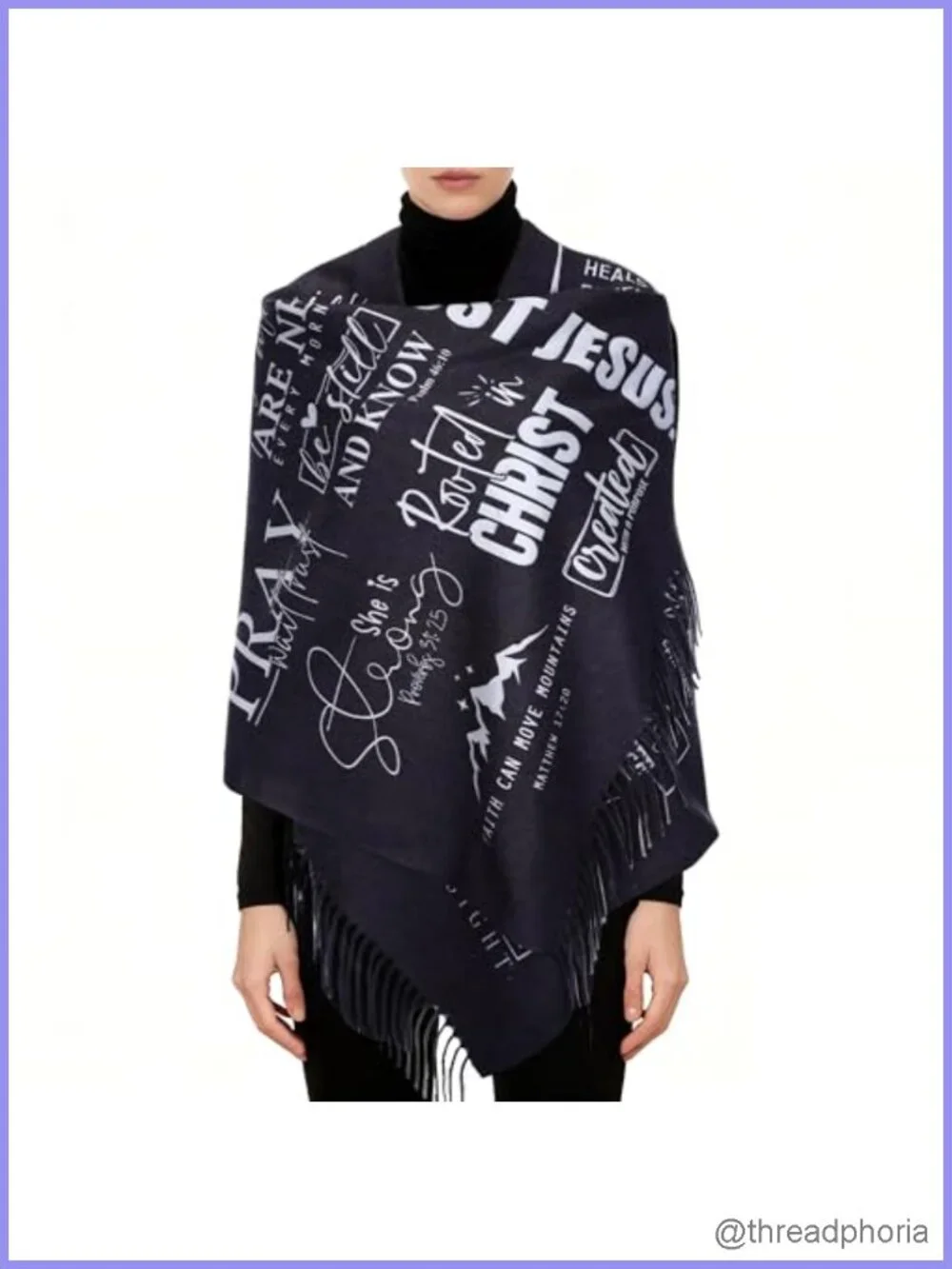 Prayer Shawl Pashmina Wrap for Women Lightweight Christian Gift